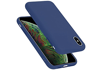 carcasa de móvil  - Funda flexible para móvil - Carcasa de TPU Silicona ultrafina CADORABO, Apple, iPhone XS MAX, liquid azul