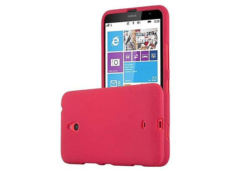CADORABO TPU Frosted Schutzhülle, Backcover, Nokia, Lumia 1320, FROST ROT