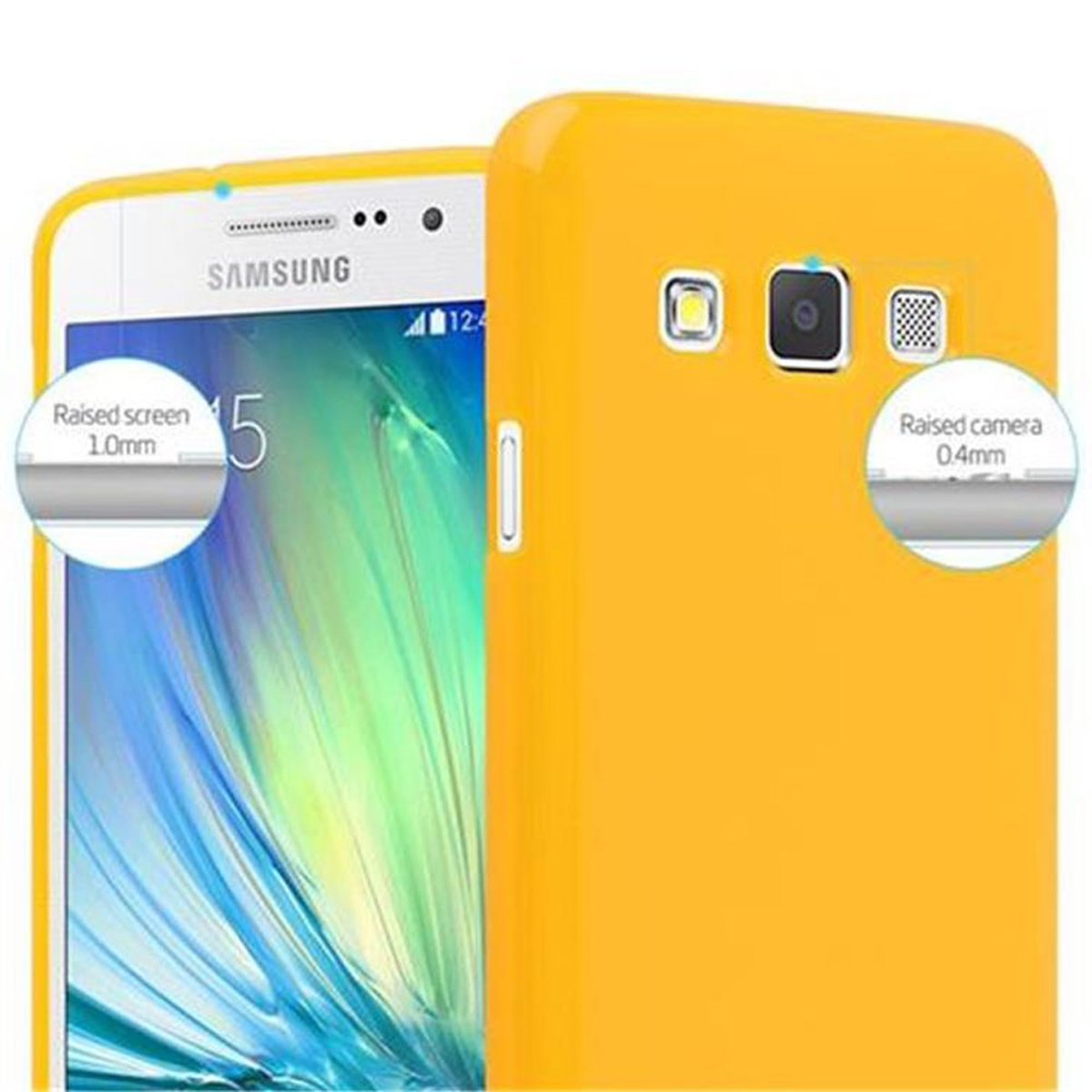 CADORABO TPU JELLY Handyhülle, Samsung, GELB A3 Jelly Backcover, Galaxy 2015