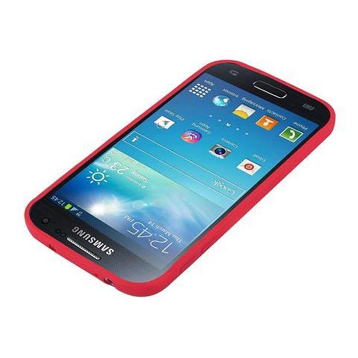 CADORABO Style, S4, CANDY Candy Samsung, Backcover, TPU Galaxy Hülle ROT im