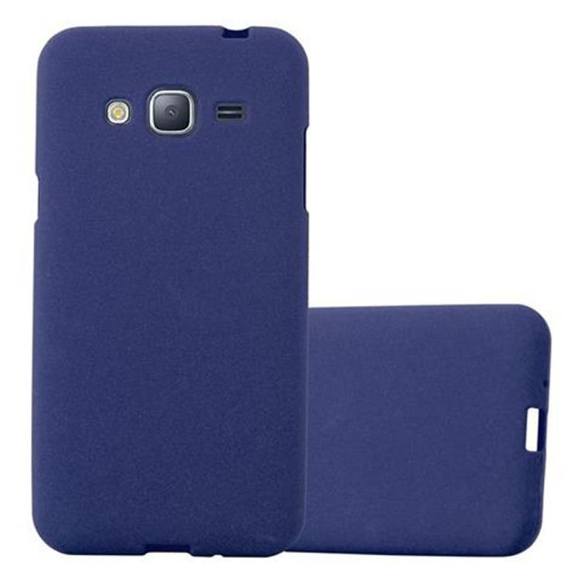 FROST Schutzhülle, Backcover, Frosted J3 BLAU DUNKEL Samsung, CADORABO Galaxy 2016, TPU