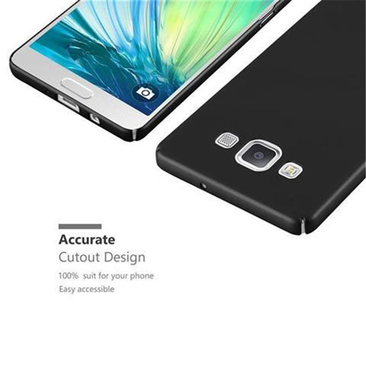 Funda de teléfono con texto Accurate Cutout Design. Es 100% compatible y de fácil acceso.