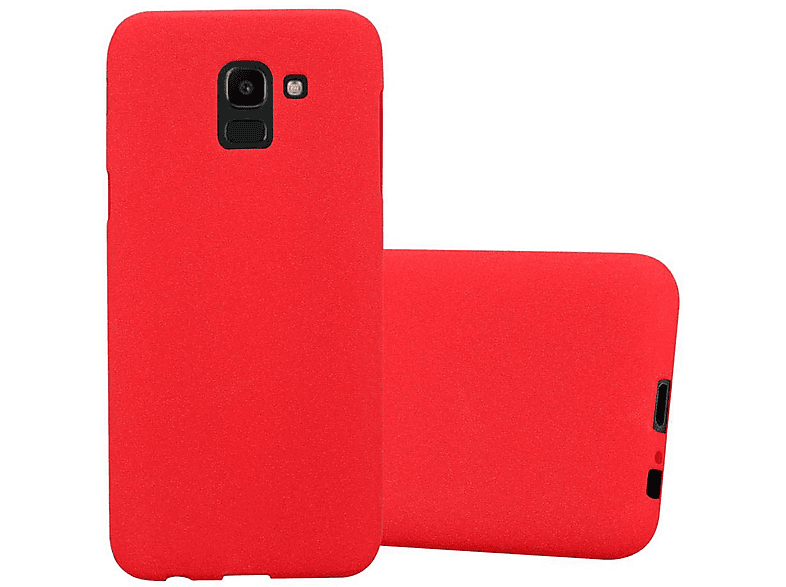 CADORABO TPU Samsung, 2018, Frosted J6 Schutzhülle, FROST ROT Galaxy Backcover