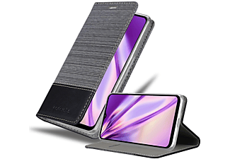 carcasa de móvil  - Funda libro para Móvil - Carcasa protección resistente de estilo libro CADORABO, Samsung, Galaxy A32 4G, gris negro