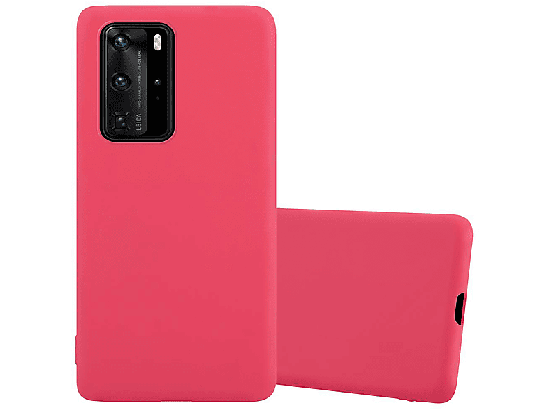 CADORABO Hülle im TPU Candy Backcover, ROT PRO CANDY / PRO+, Style, Huawei, P40 P40