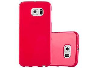 carcasa de móvil Funda flexible para móvil - Carcasa de TPU Silicona ultrafina;CADORABO, Samsung, Galaxy S6, jelly rojo