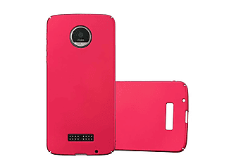 carcasa de móvil Funda rígida para móvil de plástico duro – Carcasa Hard Cover protección;CADORABO, Motorola, MOTO Z, metal rojo