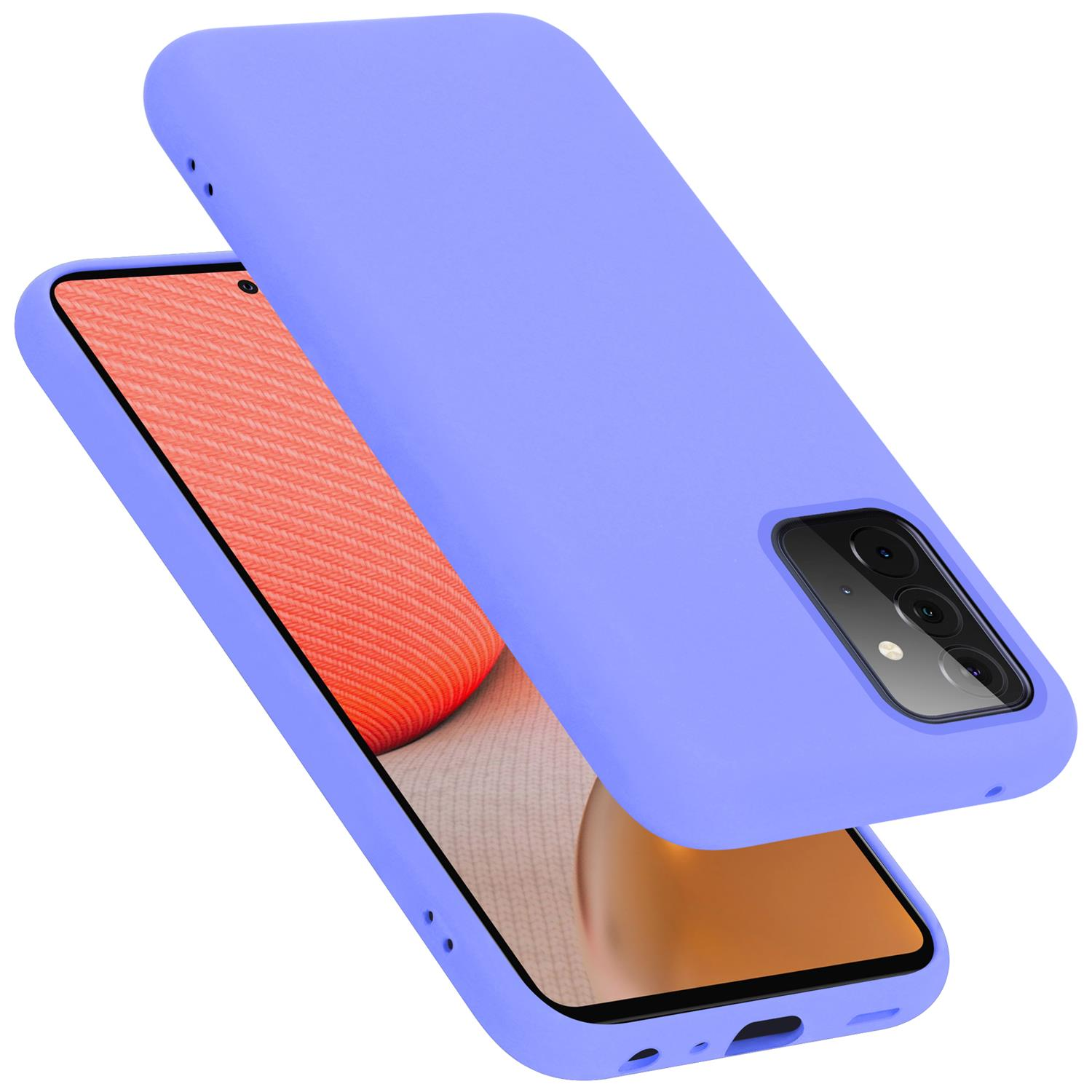 CADORABO Backcover, HELL LILA / Samsung, A72 4G LIQUID Style, Hülle im Liquid Case Galaxy Silicone 5G,