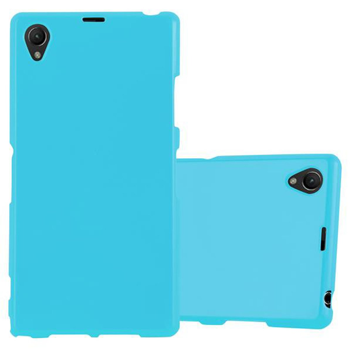 CADORABO TPU Jelly Handyhülle, Backcover, Xperia HELL Z1, Sony, JELLY BLAU