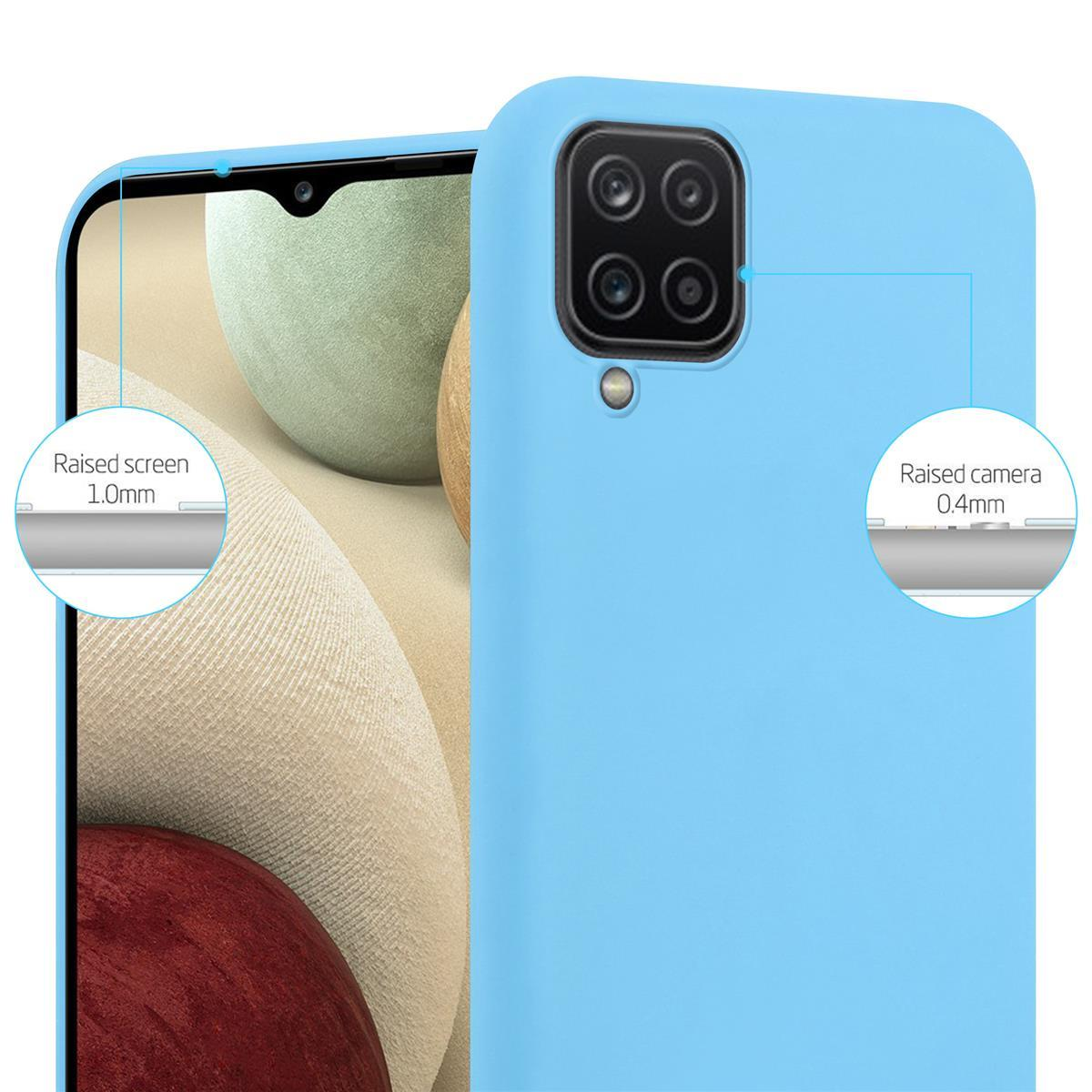 CADORABO Hülle BLAU CANDY A12 Backcover, im Samsung, Candy TPU Style, Galaxy / M12