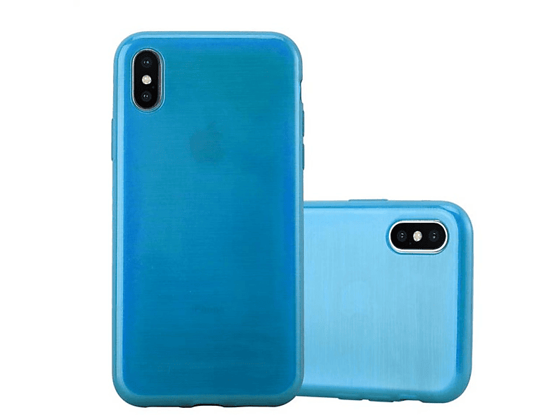 CADORABO TPU Brushed Hülle, Backcover, Apple, iPhone X / XS, TÜRKIS