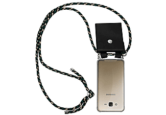 carcasa de móvil Funda flexible para móvil - Carcasa de TPU Silicona ultrafina;CADORABO, Samsung, Galaxy J7 2015, fucsia negro blanco punto