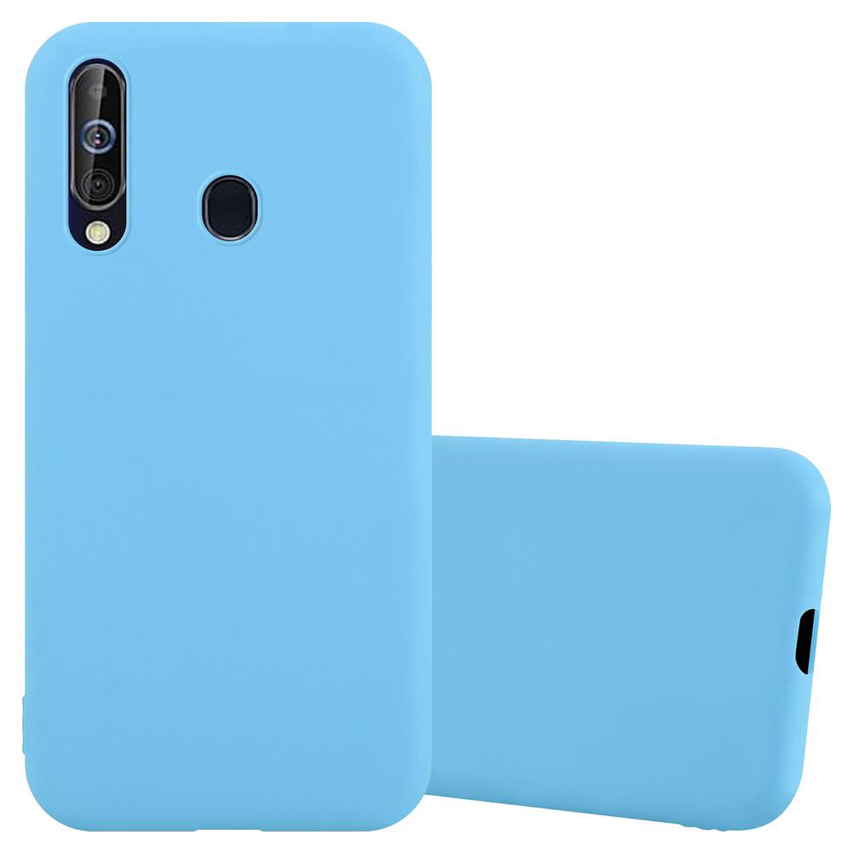 M40, TPU im Backcover, CANDY Style, Hülle CADORABO A60 Candy Galaxy / Samsung, BLAU