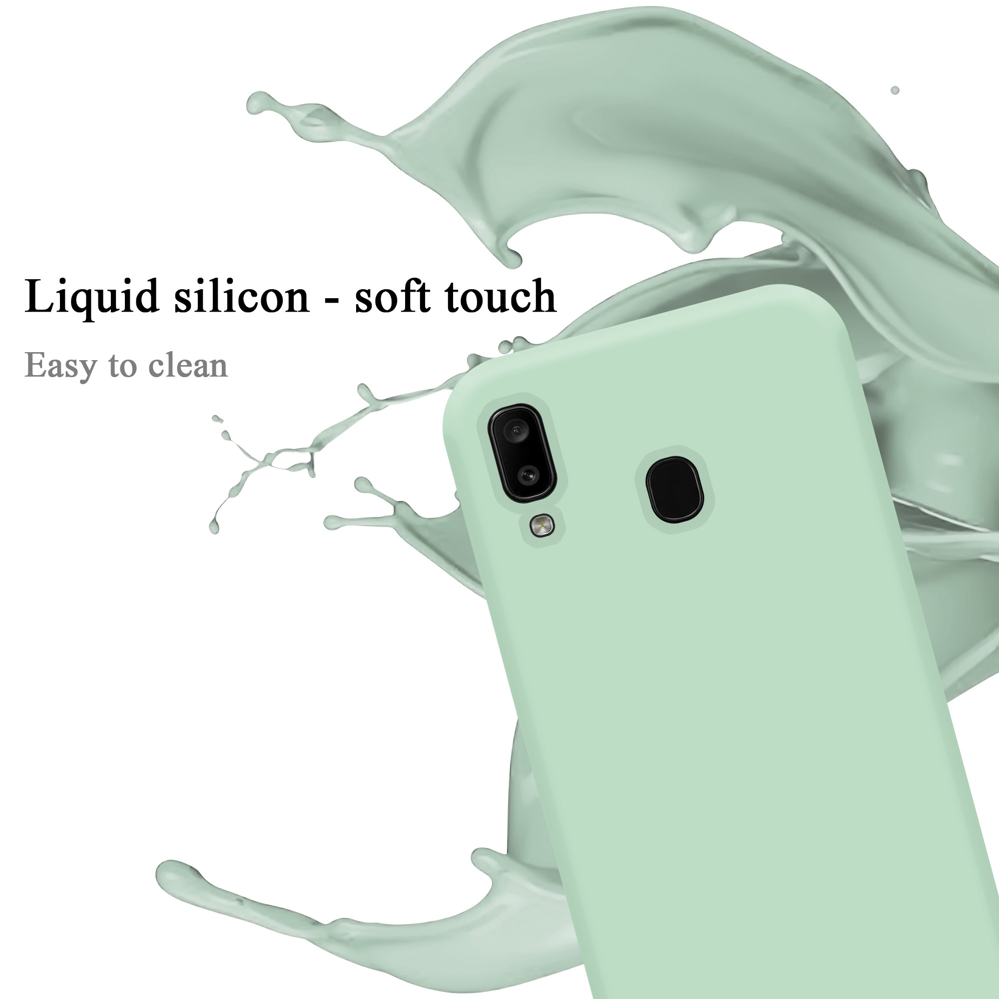Galaxy Liquid Backcover, Style, HELL Silicone Case GRÜN M10s, A30 / im A20 CADORABO Samsung, / LIQUID Hülle
