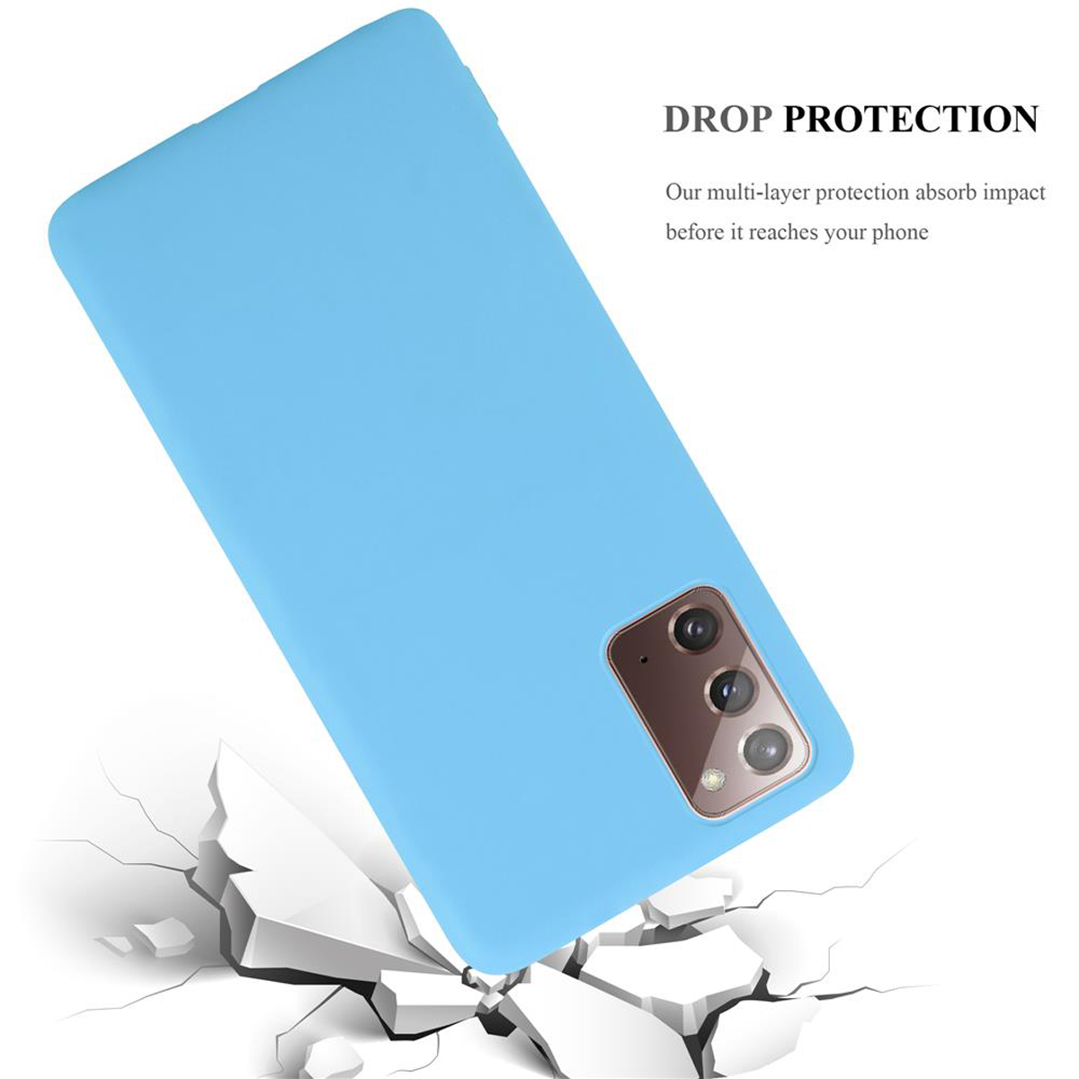 BLAU Hülle Samsung, Galaxy im Candy Backcover, Style, 20, CADORABO TPU NOTE CANDY