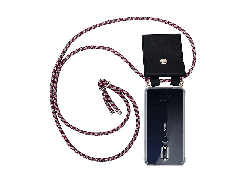 Caseroxx Borsa In Vera Pelle Con Clip Da Cintura Per Nokia 106 (2018) – Custodia Con Finestra Trasparente, Nero
