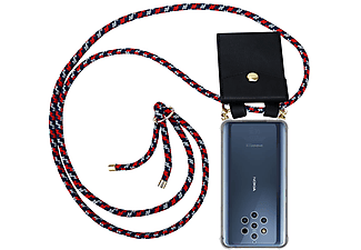 carcasa de móvil  - Funda flexible para móvil - Carcasa de TPU Silicona ultrafina CADORABO, Nokia, 10, rojo azul blanco