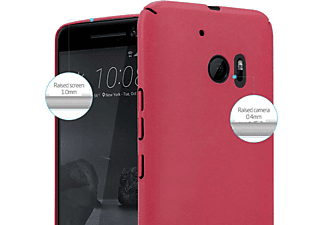 carcasa de móvil  - Funda rígida para móvil de plástico duro – Carcasa Hard Cover protección CADORABO, HTC, M10, frosty rojo