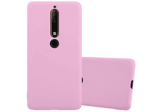 carcasa de móvil  - Funda flexible para móvil - Carcasa de TPU Silicona ultrafina CADORABO, Nokia, 6 2018 / Nokia 44202, candy rosa