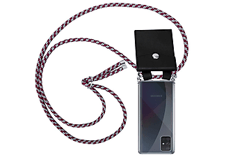 carcasa de móvil  - Funda flexible para móvil - Carcasa de TPU Silicona ultrafina CADORABO, Samsung, Galaxy A71, rojo blanco