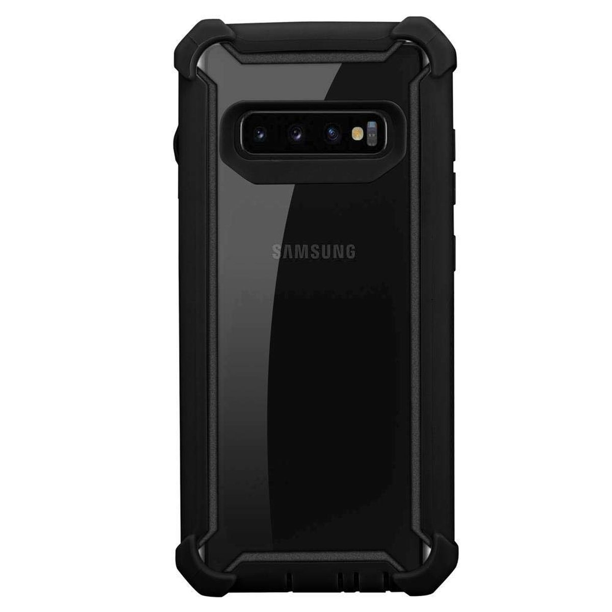 CADORABO Hybrid Hülle Schutz, 2-in-1 Backcover, ERLEN S10 SCHWARZ Samsung, 4G, Galaxy