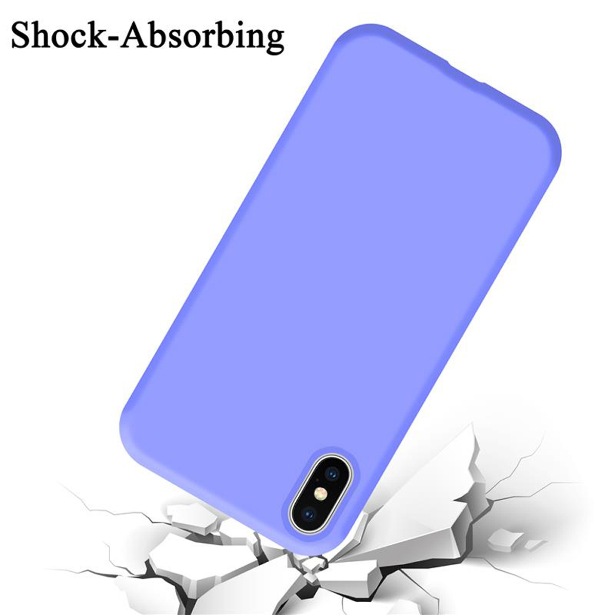 Style, Backcover, Case CADORABO MAX, LILA LIQUID iPhone im XS Liquid Apple, Silicone Hülle HELL