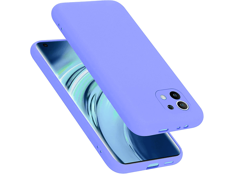 CADORABO Hülle im Liquid Silicone Case Style, Backcover, Xiaomi, Mi 11 5G, LIQUID HELL LILA
