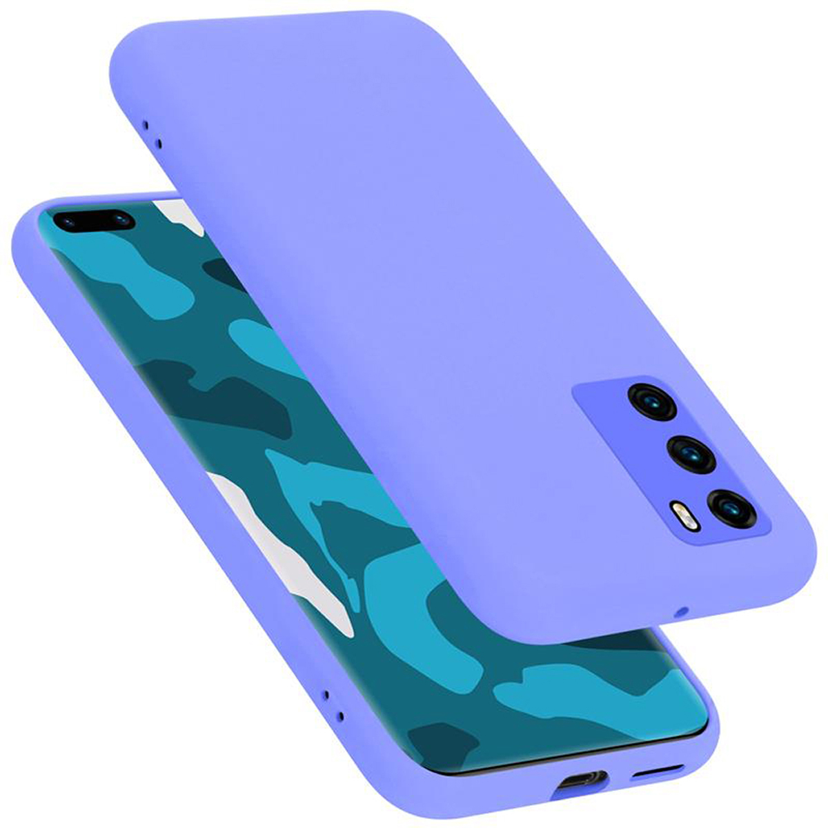 CADORABO Hülle Style, Silicone LIQUID P40, Backcover, Huawei, Case Liquid HELL im LILA