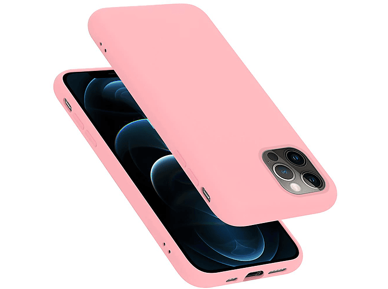 Case Backcover, Style, Hülle Liquid PINK PRO, / iPhone LIQUID Apple, 12 Silicone 12 im CADORABO