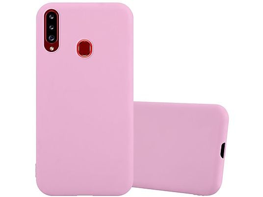 Funda - CADORABO Funda de silicona estilo Candy, Compatible con Samsung Galaxy A20s, CANDY ROSA