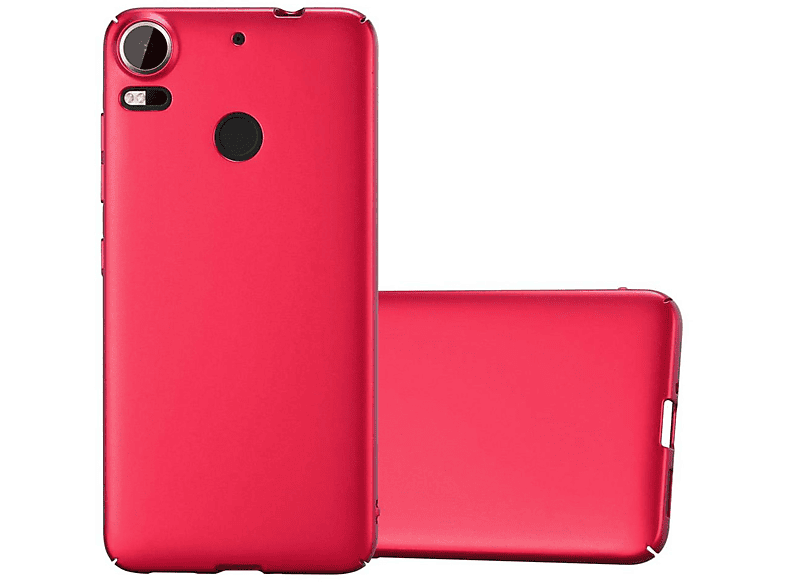 CADORABO Hülle PRO, Hard ROT im Desire Case Backcover, HTC, METALL Style, Matt Metall 10