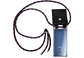carcasa de móvil  - Funda flexible para móvil - Carcasa de TPU Silicona ultrafina CADORABO, HTC, Ocean / U11, azul rojo blanco punto