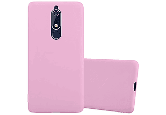 carcasa de móvil  - Funda flexible para móvil - Carcasa de TPU Silicona ultrafina CADORABO, Nokia, 5.1 / Nokia 5 2018, candy rosa