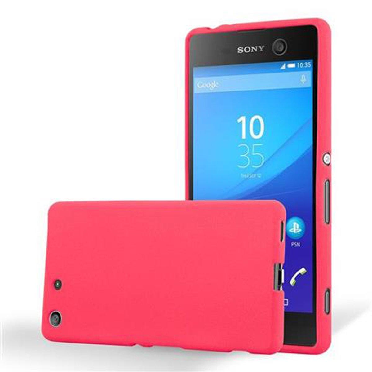 CADORABO TPU Frosted ROT FROST M5, Sony, Xperia Backcover, Schutzhülle