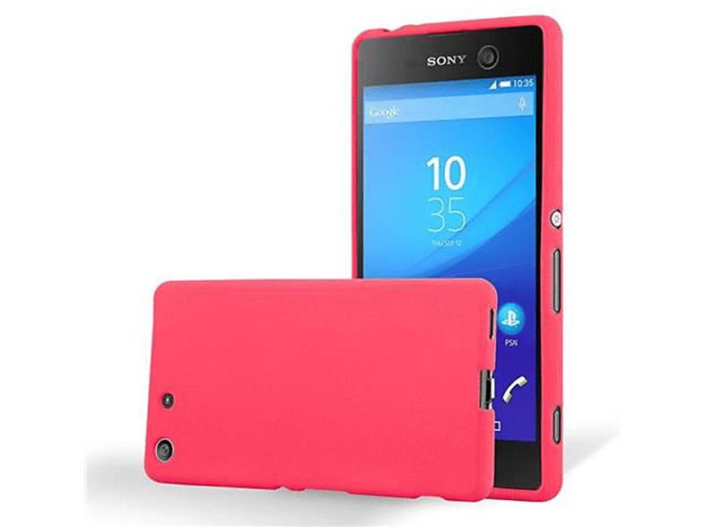 CADORABO TPU Frosted Schutzhülle, Backcover, Sony, Xperia M5, FROST ROT