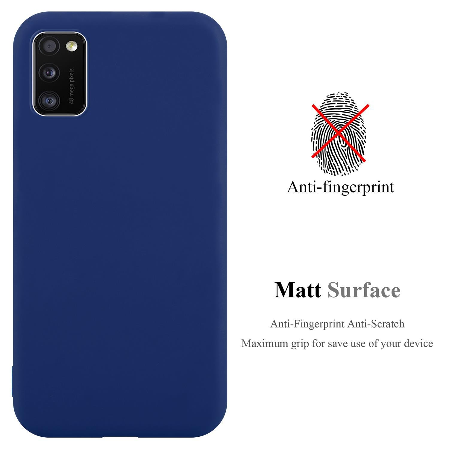 Marineblaue Handyhülle. Anti-Fingerabdruck und matte Oberfläche. Es ist eine Handyhülle für das Telefon.