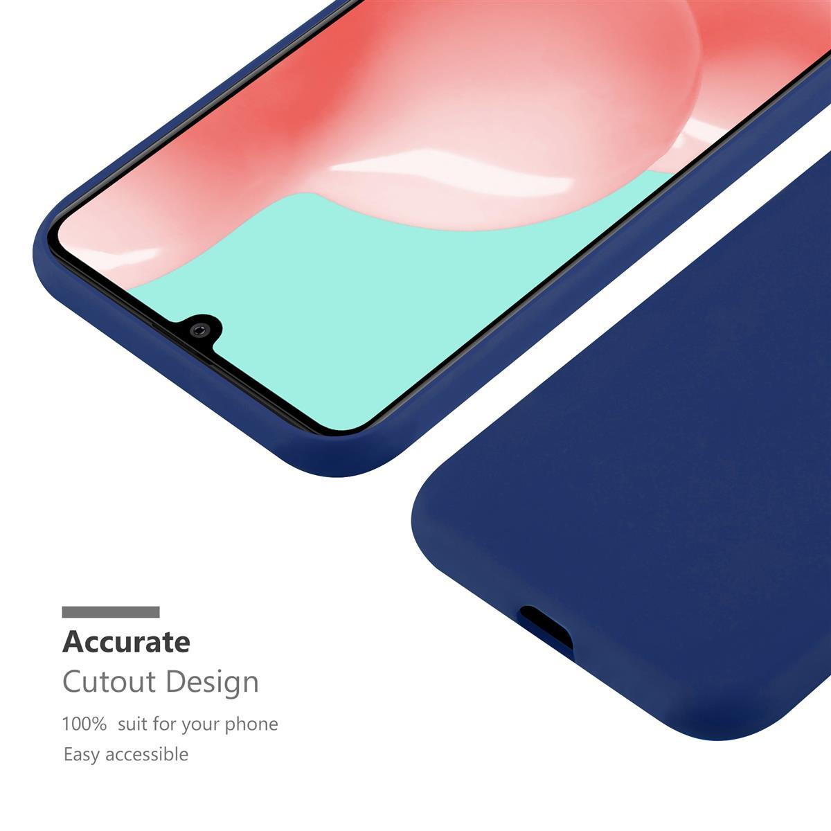 Eine Handyhülle in Dunkelblau mit dem Text 'Accurate Cutout Design'.