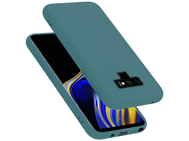 CADORABO Hülle im Liquid Silicone Case Style, Backcover, Samsung, Galaxy NOTE 9, LIQUID GRÜN