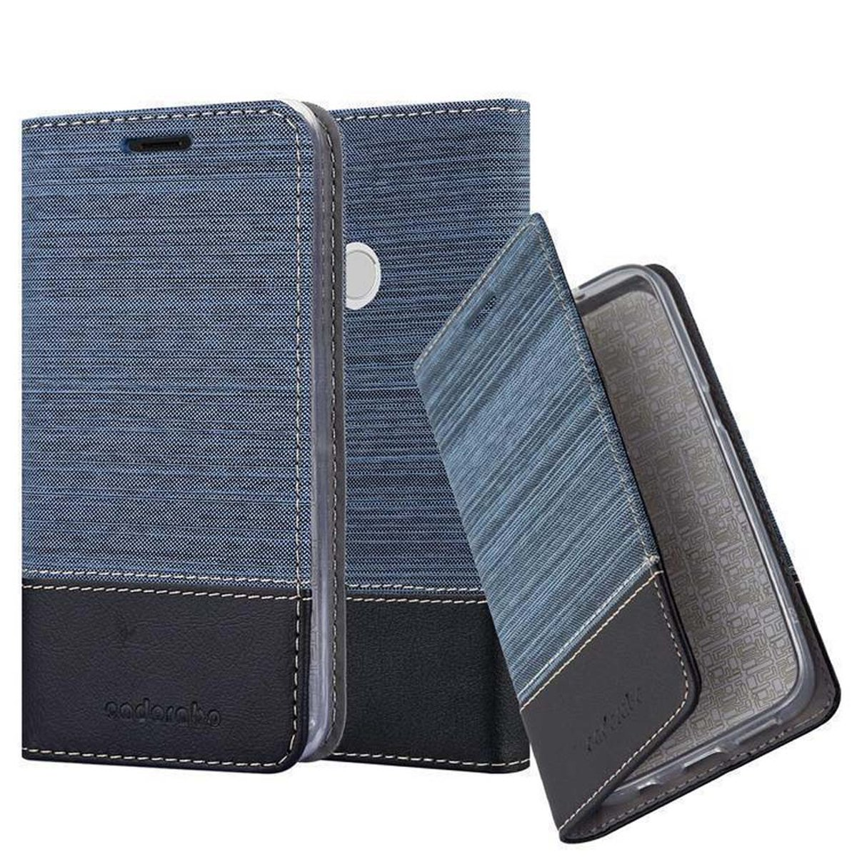 Style, CADORABO Book PRIME, Schutzhülle RedMi Bookcover, 5A im DUNKEL Xiaomi, SCHWARZ NOTE Jeans BLAU