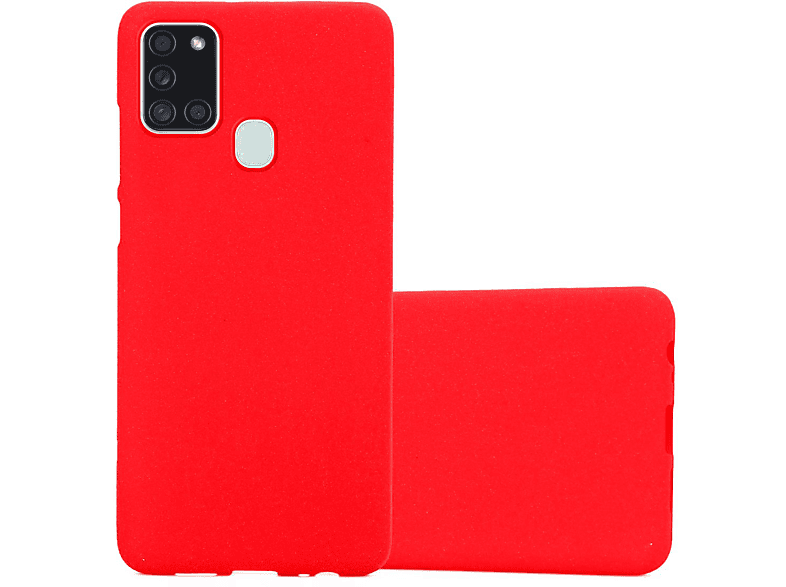CADORABO TPU Frosted Schutzhülle, Backcover, ROT Samsung, FROST A21s, Galaxy