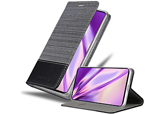 carcasa de móvil  - Funda libro para Móvil - Carcasa protección resistente de estilo libro CADORABO, Samsung, Galaxy A72 4G / 5G, gris negro