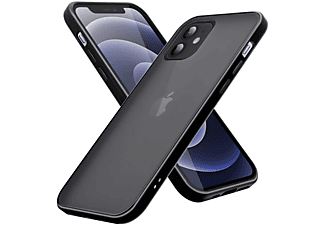 carcasa de móvil  - Funda para móvil de plástico duro y TPU Silicona - carcasa híbrida CADORABO, Apple, iPhone 12 / iPhone 12 Pro (6,1"), mate negro