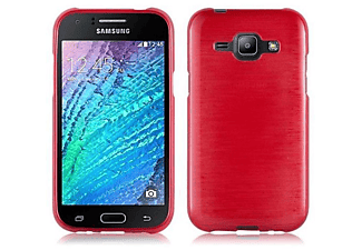 carcasa de móvil Funda flexible para móvil - Carcasa de TPU Silicona ultrafina;CADORABO, Samsung, Galaxy J1 2015, rojo