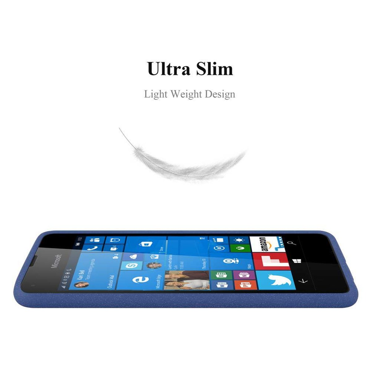 Backcover, Schutzhülle, Frosted 550, BLAU TPU DUNKEL Nokia, CADORABO Lumia FROST