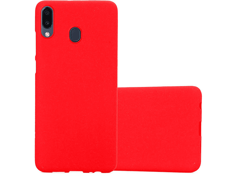M20, Schutzhülle, Samsung, Galaxy FROST Frosted ROT CADORABO Backcover, TPU