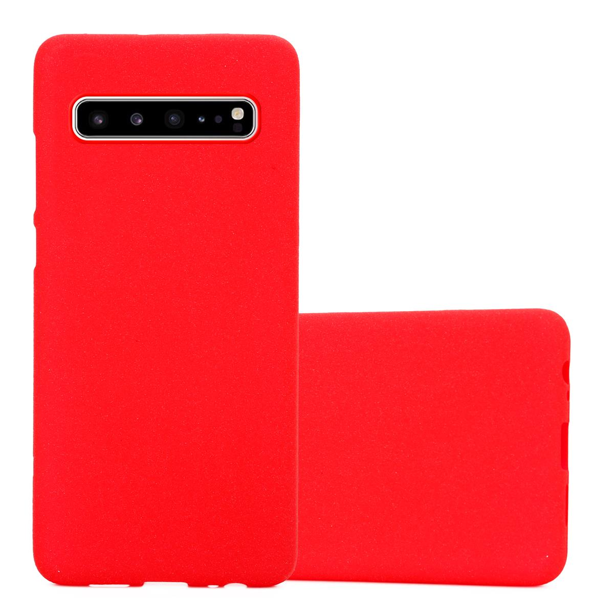 Schutzhülle, ROT CADORABO 5G, FROST Samsung, TPU Frosted Backcover, Galaxy S10