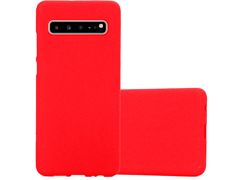 5G, CADORABO Frosted Backcover, S10 Samsung, Galaxy Schutzhülle, ROT TPU FROST