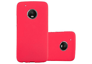 carcasa de móvil  - Funda flexible para móvil - Carcasa de TPU Silicona ultrafina CADORABO, Motorola, MOTO G5 PLUS, frost rojo