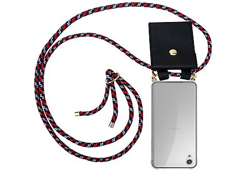 carcasa de móvil  - Funda flexible para móvil - Carcasa de TPU Silicona ultrafina CADORABO, Sony, Xperia X, rojo azul blanco