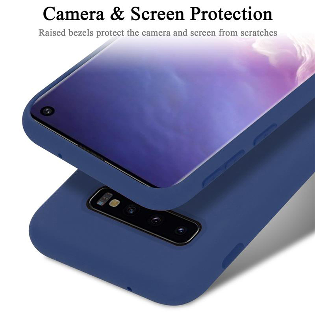 CADORABO Hülle Style, Backcover, LIQUID BLAU Galaxy 4G, S10 Silicone Liquid im Samsung, Case